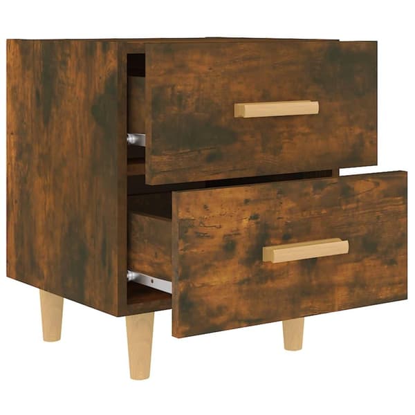 vidaXL Nattbord røkt eik 40x35x47,5 cm