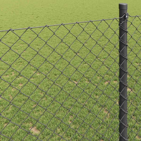vidaXL Kjedegjerde Grå 25 x 0,6 m Stål