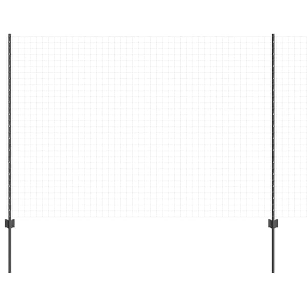 vidaXL Gjerdepåle 44 pcs Grå 200 cm Stål