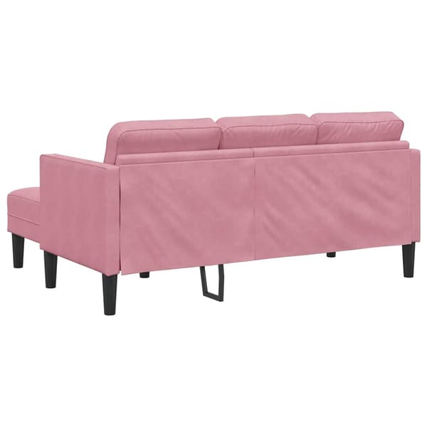 vidaXL Soffset med kudde Rosa Polyester