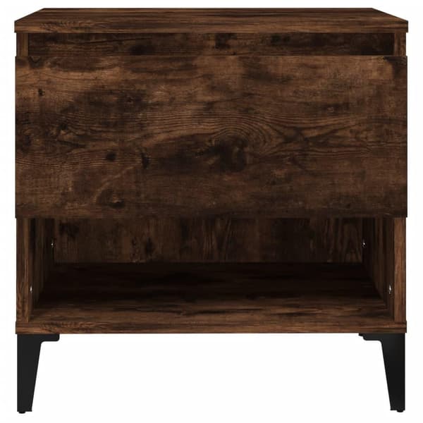 vidaXL Sidebord røkt eik 50x46x50 cm konstruert tre