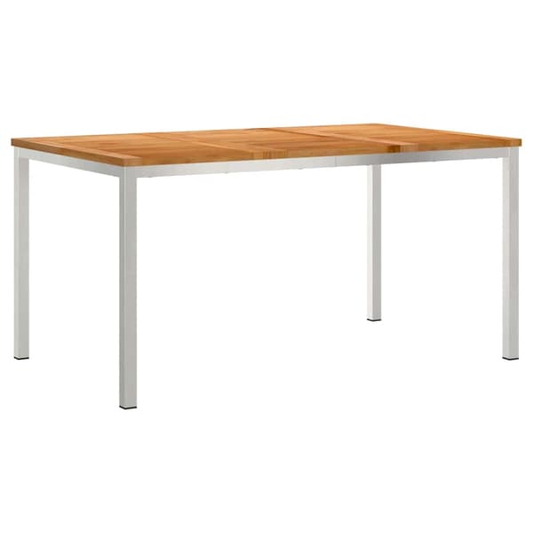 vidaXL Trädgårdsmöbelset 5 pcs Brun Massivt teakträ