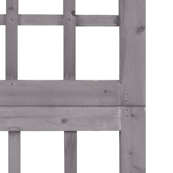 vidaXL Romdeler/espalier 6 paneler heltre gran grå 242,5x180 cm