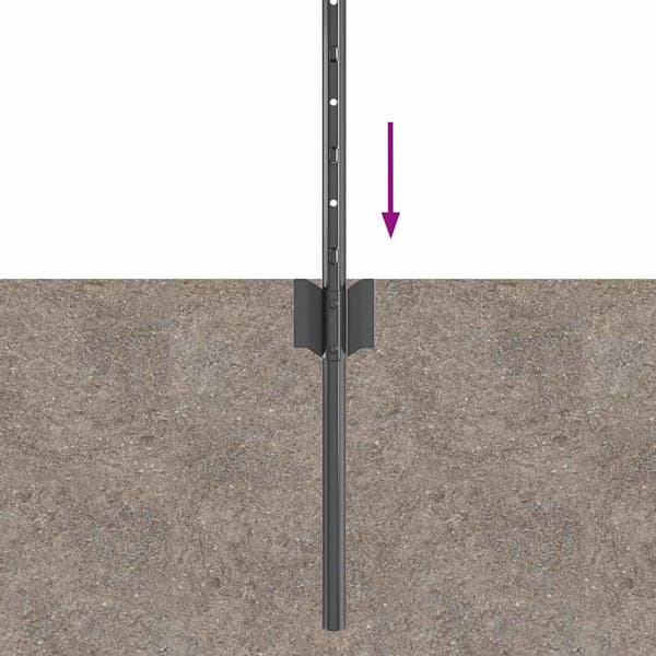 vidaXL Gjerdepunkter 5 pcs Grå 40 cm Stål