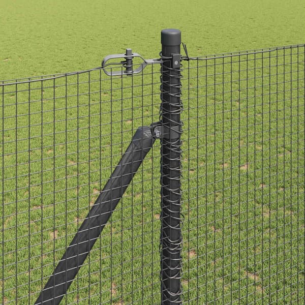 vidaXL Gjerde med innlegg. Grå 1.6 x 10 m Stål