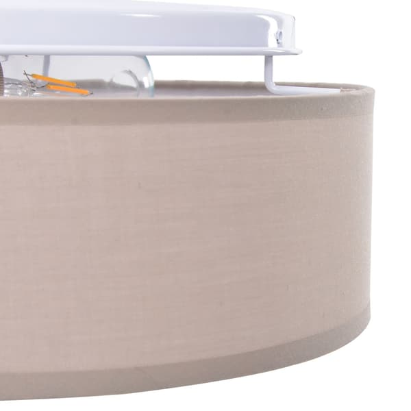 vidaXL Taklampe Gråbrun 38 x 13.5 cm stoff
