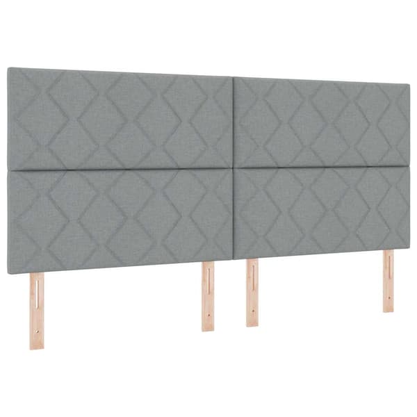 vidaXL Huvudgavel Ljusgrå 200 cm tyg