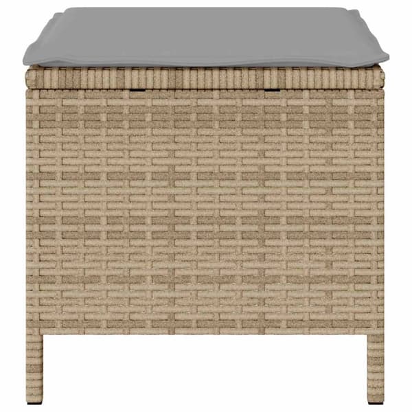 vidaXL Trädgårdsmöbelset Beige konstrotting