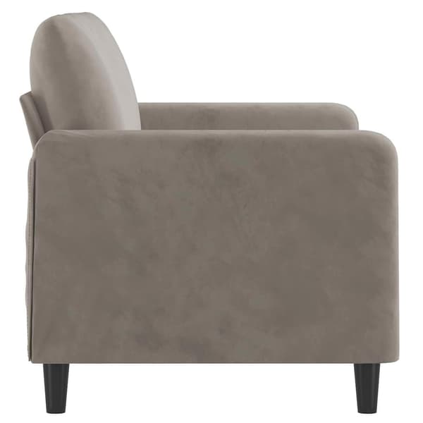 vidaXL 2-sitssoffa ljusgrå 120 cm sammet
