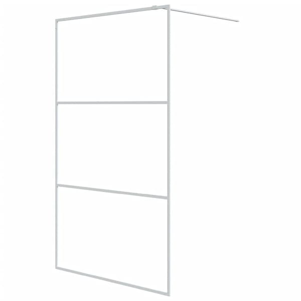 vidaXL Duschvägg vit 115x195 cm klart ESG-glas