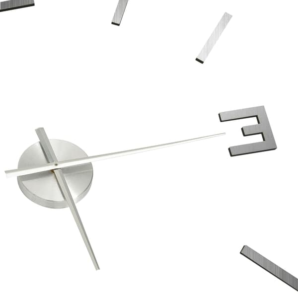 vidaXL Väggklocka 3D modern design silver 100 cm XXL