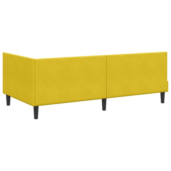 vidaXL Hörnssängram Gul 90 x 190 cm Sammet