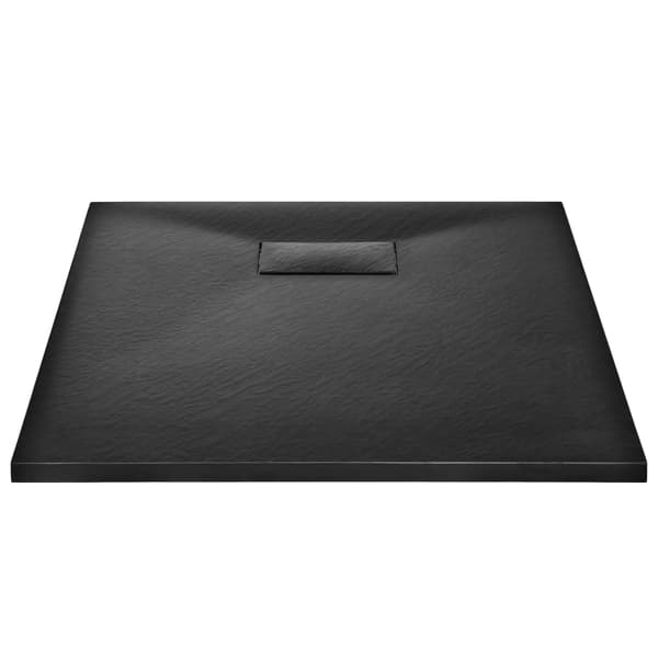 vidaXL Dusjbrett SMC svart 90x70 cm