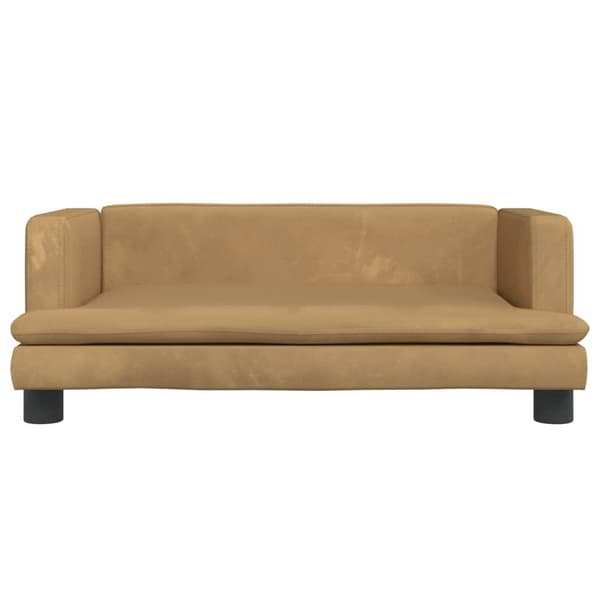 vidaXL Hundbädd brun 80x45x30 cm sammet