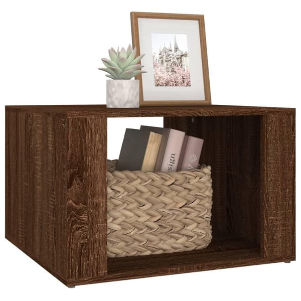 vidaXL Nattbord brun eik 57x55x36 cm konstruert tre