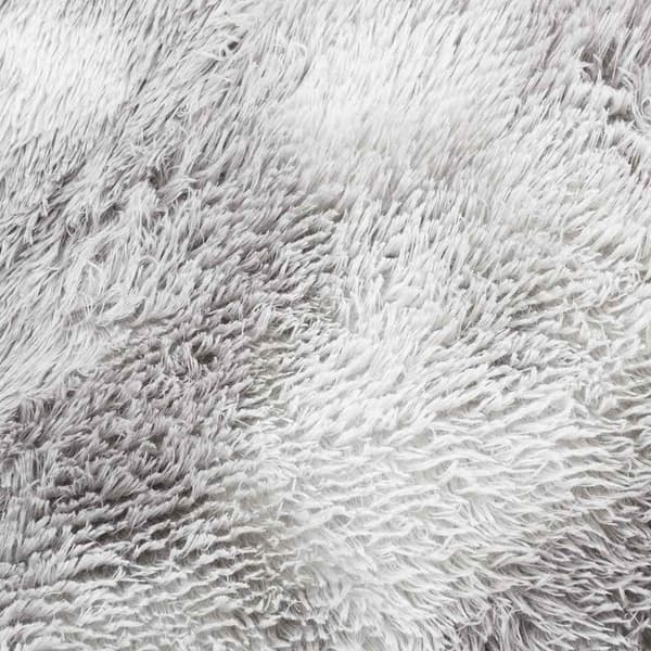 vidaXL Flossteppe med lang luv NAVARRA lysegrå 120x120 cm polyester