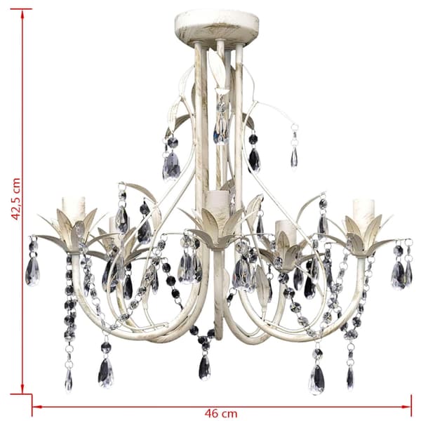 vidaXL Taklampe/lysekrone elegant 5 stikkontakter