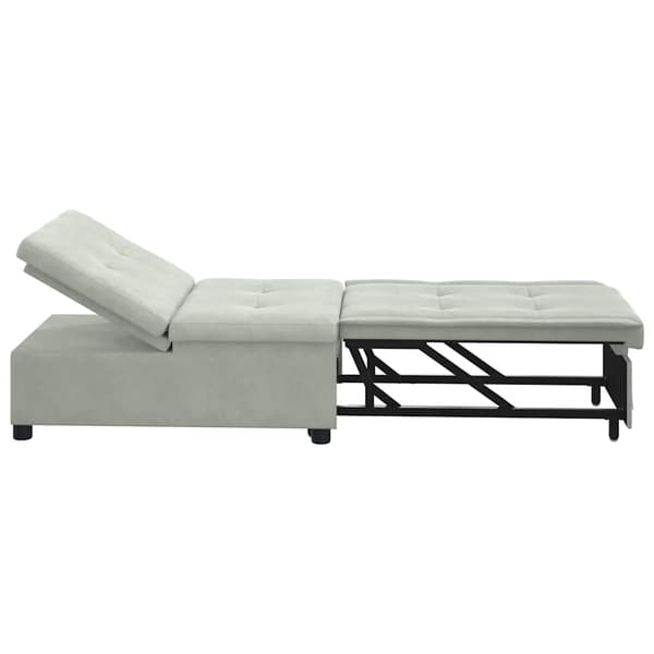 vidaXL Soffsäng Ljusgrå 194 x 67 x 82 cm Sammet