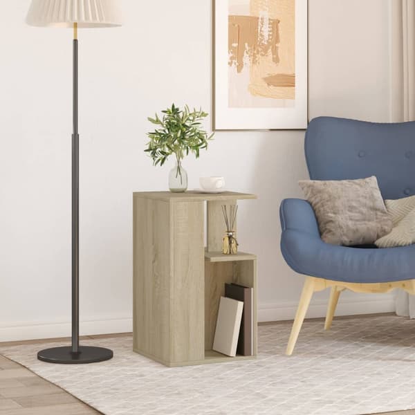 vidaXL Sidebord sonoma eik 35x35x60 cm konstruert tre