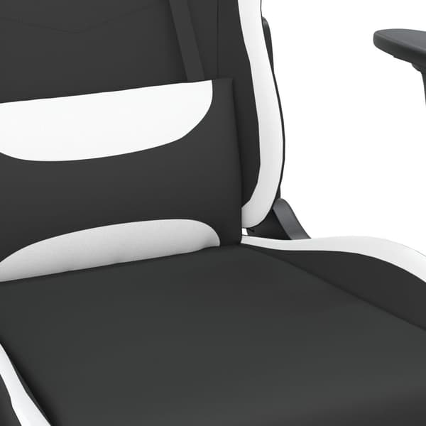 vidaXL Gamingstol svart och vit tyg