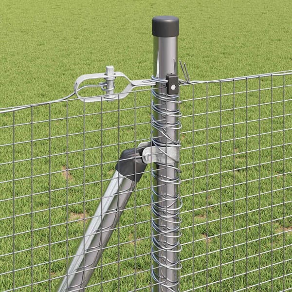 vidaXL Gjerde med innlegg. sølv 1 x 50 m Stål