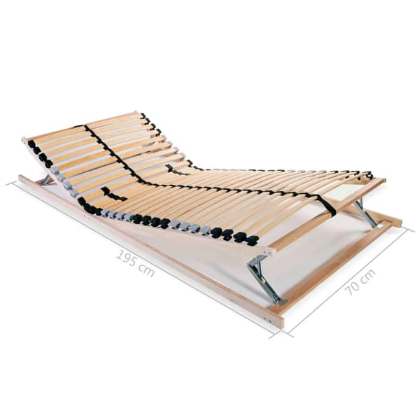 vidaXL Spilebase med 28 lameller 7 soner 70x200 cm