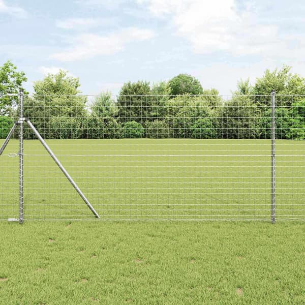 vidaXL Staketstolpar 2 pcs Silver 160 cm Pulverlackerad stål