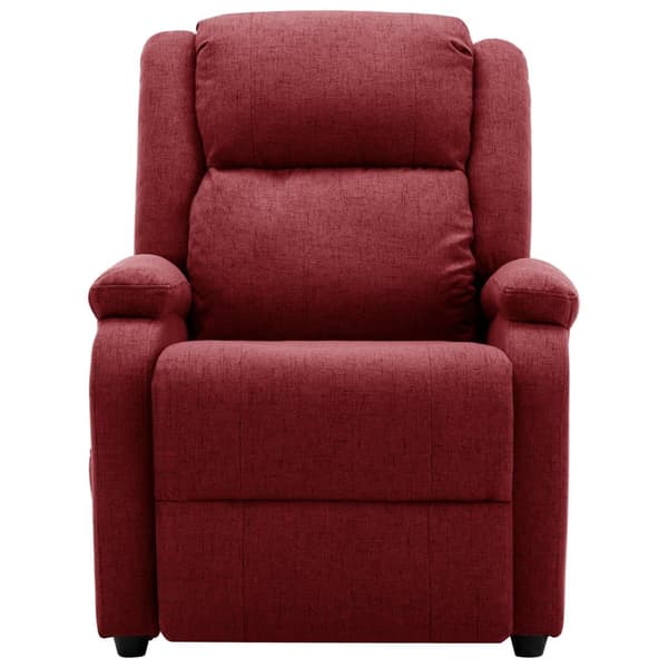 vidaXL Massagefåtölj vinröd tyg