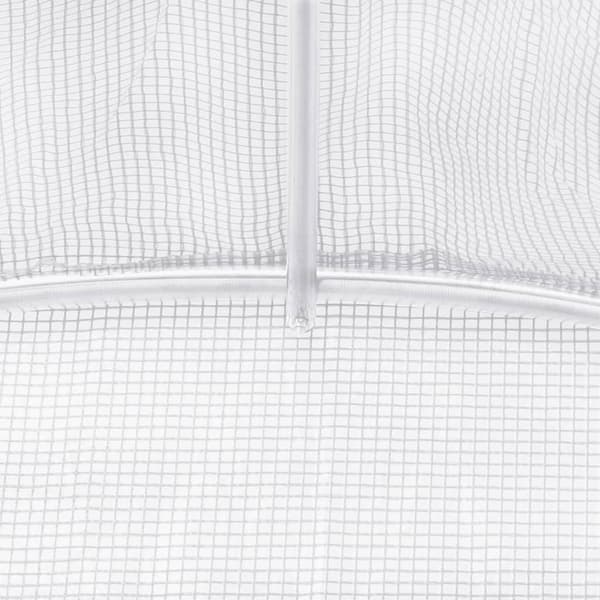 vidaXL Växthus med stålram vit 110 m² 22x5x2,3 m