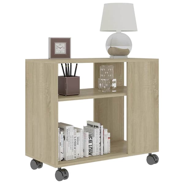 vidaXL Sidebord sonoma eik 70x35x60,5 cm konstruert tre