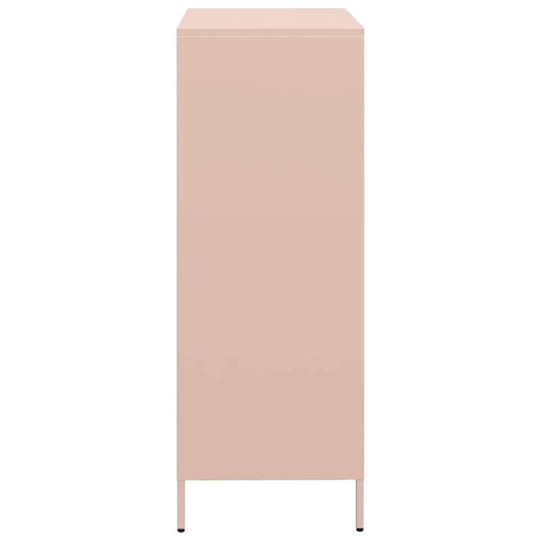 vidaXL Highboard rosa 68x39x103,5 cm stål