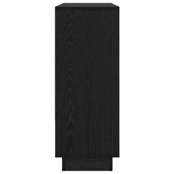 vidaXL Serviesskap Svart Eik 97 x 29 x 75 cm Konstruert tre