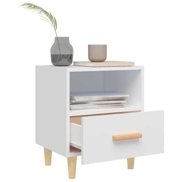 vidaXL Nattbord 2 stk hvit 40x35x47 cm