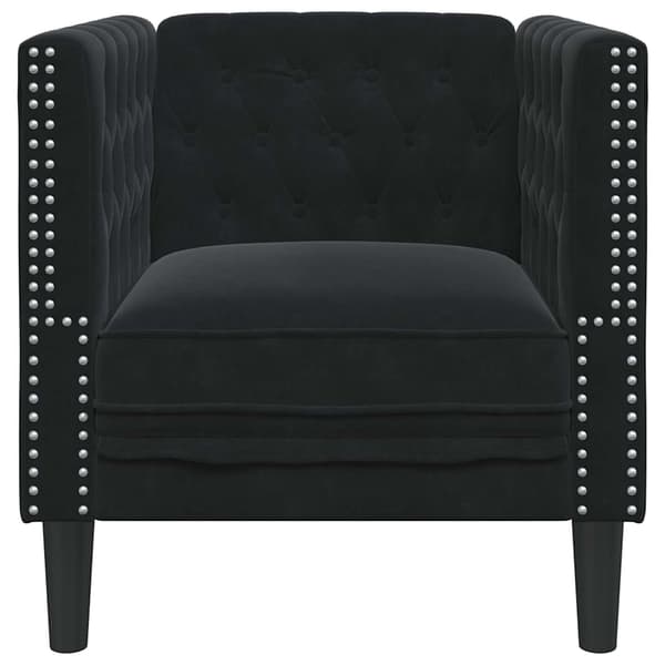 vidaXL Soffa Svart 74,5 x 71 x 70,5 cm Sammet