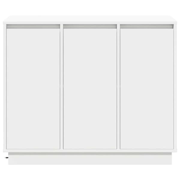 vidaXL Sideboard med LED Hvit 90x32x75 cm Laget av tre