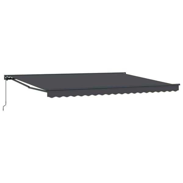 vidaXL Markisram Antracit 450 × 300 cm Polyester med PU-beläggning
