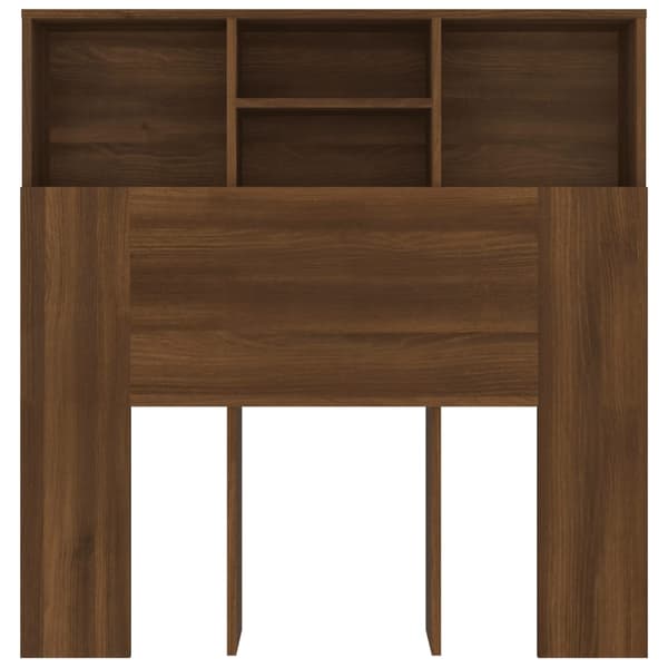 vidaXL Sengegavlskap brun eik 100x19x103,5 cm