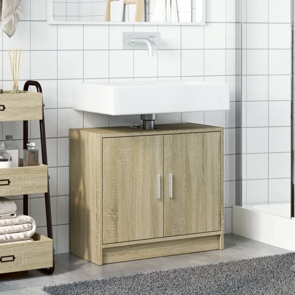 vidaXL Servantskap sonoma eik 63x29x55 cm konstruert tre