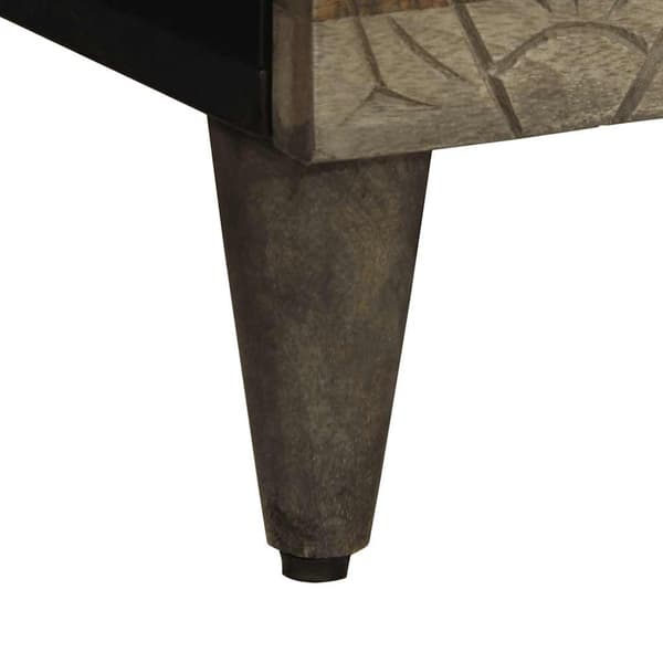 vidaXL Nattbord lysegrå 50x33x60 cm heltre mango