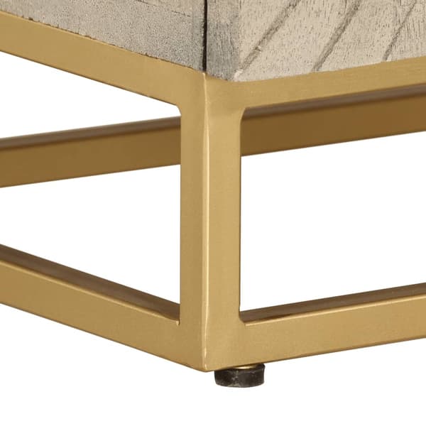 vidaXL Nattbord 40x30x50 cm heltre mango og jern