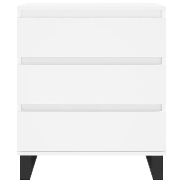 vidaXL Byrå vit 60x35x70 cm konstruerat trä
