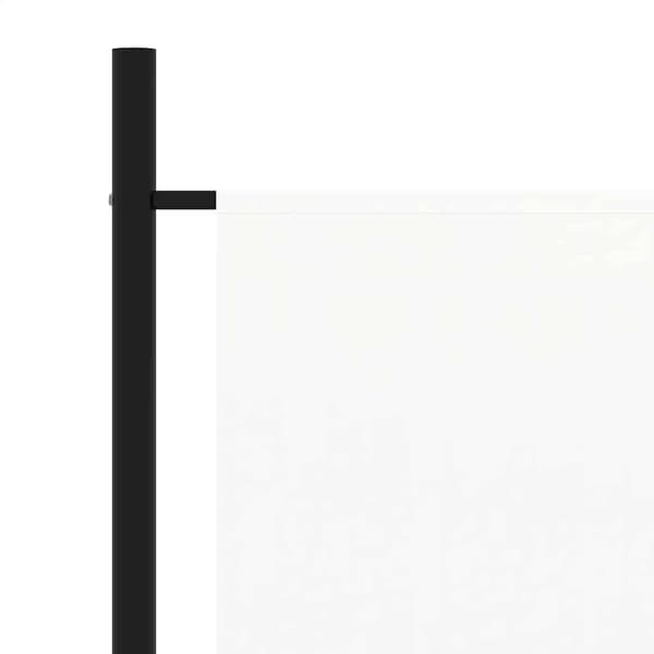 vidaXL Romdeler 3 paneler hvit 260x180 cm stoff