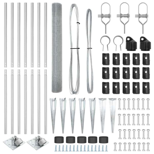 vidaXL Stängselstolpe Silver