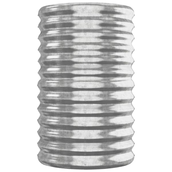 vidaXL Odlingslåda pulverlackerat stål 260x40x68 cm silver