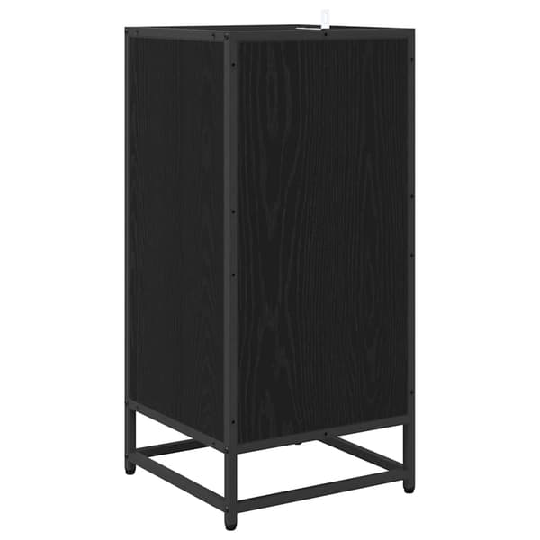 vidaXL Serviesskap Svart Eik 35,5 x 35 x 76 cm