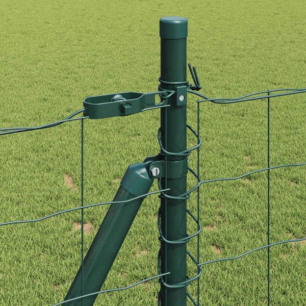 vidaXL Gjerde med stolpe grønn 0,8 x 25 m Stål