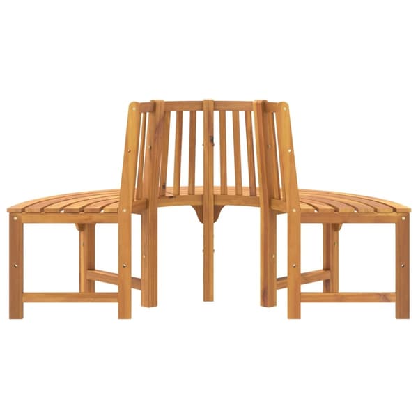 vidaXL Halvrund trebenk Ø160 cm heltre eukalyptus