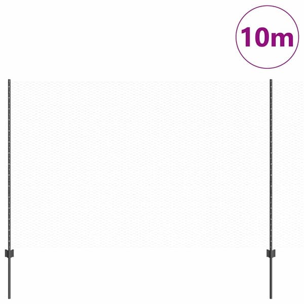 vidaXL Gjerde med innlegg. Grå 1.6 x 10 m Stål