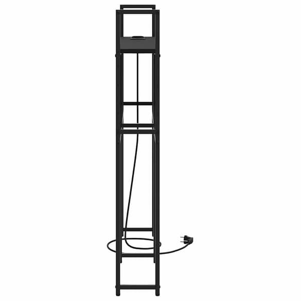 vidaXL Oppbevaringshodegjerde med Ladeplass Svart eik 83 x 15 x 98 cm