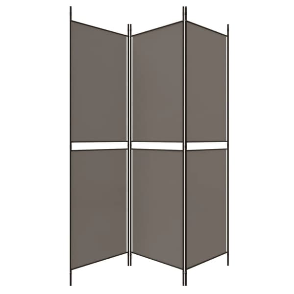 vidaXL Romdeler 3 paneler antrasitt 150x180cm stoff